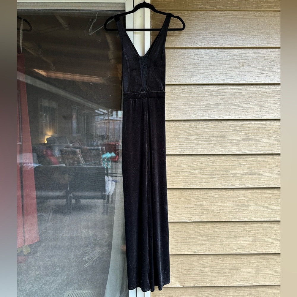 Black Velvet Jumpsuit, size small